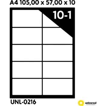 Speciální papír Samolepicí etikety A4 105 x 57 x 10, 100 listů