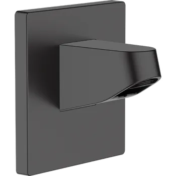 Tyč na sprchový závěs Hansgrohe Pulsify nástěnné připojení pro horní sprchu 105, matná černá 24139670