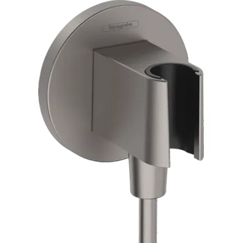 Vodovodní baterie Hansgrohe FixFit S Přípojka hadice se sprchovým držákem, kartáčovaný černý chrom 26888340