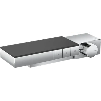 Vodovodní baterie AXOR Edge Termostat s instalací na stěnu / pod omítku, pro 3 spotřebiče - diamantový brus, chrom 46141000