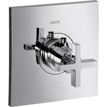 Vodovodní baterie AXOR Citterio Termostat HighFlow s podomítkovou instalací, s rukojetí ve tvaru kříže, chrom 39716000