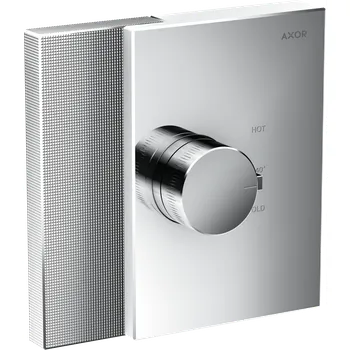 Vodovodní baterie AXOR Edge Termostat HighFlow s podomítkovou instalací - diamantový brus, chrom 46741000