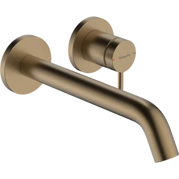 Hansgrohe Tecturis S páková umyvadlová baterie pod omítku, montáž na stěnu EcoSmart+ s výtokem 22,5 cm, kartáčovaný bronz 73351140
