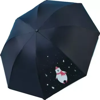Deštník Dívčí skládací deštník Černý medvěd