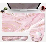 Huado XXL ergonomický set podložek k PC 4v1 Růžový mramor