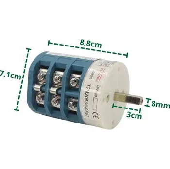 přepínač Otočný přepínač (380V/ 18kW/ 40A/ 3 fáze) - pro zouvačku pneumatik, 1 rychlost