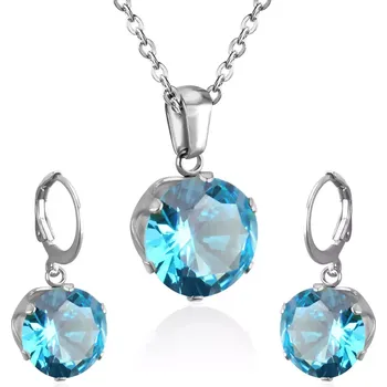 Souprava šperků Impress Jewelry Souprava šperků z chirurgické oceli tyrkys Stříbrná