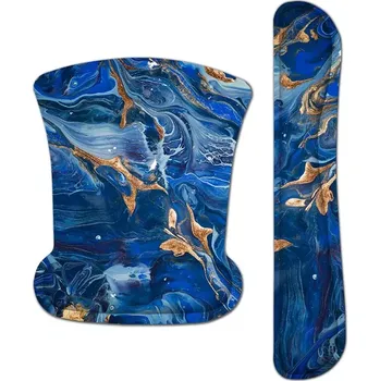 Podložka pod myš Huado Set podložka pod myš a zápěstí Modrý mramor