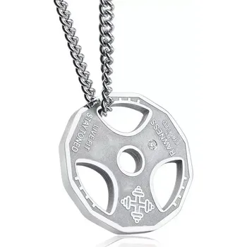 Přívěsek Přívěsek z chirurgické oceli Závaží kotouč Stronger - Model BEZ ŘETÍZKU (pouze přívěsek)