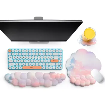 Podložka pod myš Huado ergonomický set Mráček podložka pod myš 3v1 Růžový soumrak