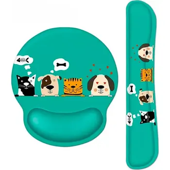 Podložka pod myš Huado Set podložka pod myš a zápěstí Chlupatá banda