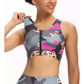 Dámské legíny Dámský Sportovní top Kamufláž pink - Velikost S (SMALL)