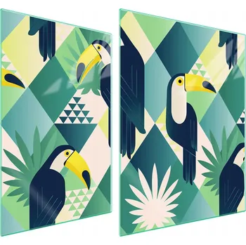 Obraz Skleněná ochranná deska na sporák 70x52 Tukan