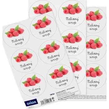 samolepka Samolepky na láhve Malinový sirup