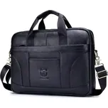 Bullcaptain pánská kožená brašna Tyliann Černá 10L