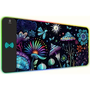 Podložka pod myš Huado RGB podložka pod myš s bezdrát nabíjením 15W Mystic Forest