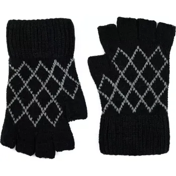 Rukavice Pětiprsté palčáky s kostkovaným vzorem Eiger Černé