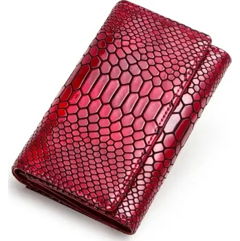 Contacts® střední kožená peněženka Snake Červená