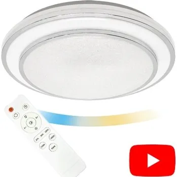 KOUPELNOVÁ LAMPA STROPNÍ SVÍTIDLO LED DEKORATIVNÍ STROPNÍ 48W IP44 DÁLKOVÝ OVLADAČ CCT GLAMOUR