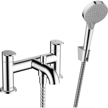 Vodovodní baterie Hansgrohe Vernis Blend 2-otvorová baterie na okraj vany s přepínacím ventilem a ruční sprchou Vernis Blend Vario, chrom 71461000