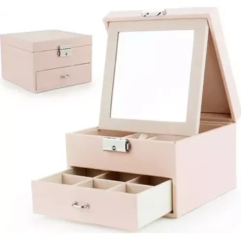 Šperkovnice Stenberg Šperkovnice na šperky se zrcátkem Růžová