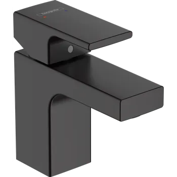 Vodovodní baterie Hansgrohe Vernis Shape Páková umyvadlová baterie 70 s odtokovou soupravou s táhlem, matná černá 71560670