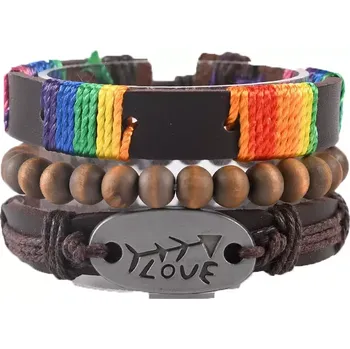 Náramek Třídílná sada dámských náramků Love Crash