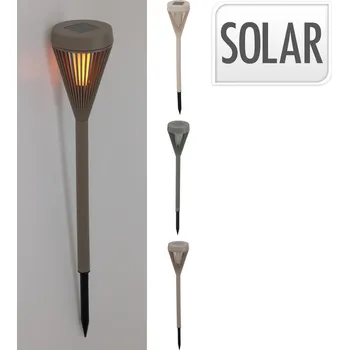 Stojací lampa lampa solární pr. 7,5cm, v.43cm LED PP mix barev mat.