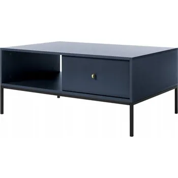 Konferenční stolek Konferenční stolek Selsey Monne obdélníkový, tmavě modrý a černý, se zásuvkami