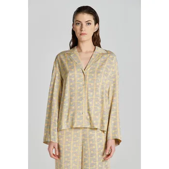 Dámská košile KOŠILE GANT REL CAMP COLLAR G PATTERN SHIRT DUSTY YELLOW