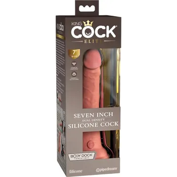 Dildo King Cock Elite 7 - přísavkový, realistický dildo (18 cm) - tělový