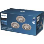Philips Sparkle LED SL261 Zápustné svítidlo kruhové 5W/350lm 85mm 2700K nikl 3-set