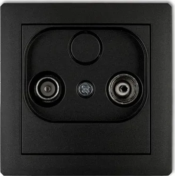 Elektrická zásuvka Anténní zásuvka nástěnná Karlik černá