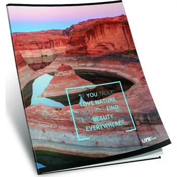 Sešit sešit 440, A4, 42 listů, bez linek, ,edice NATURE, motiv horské jezero