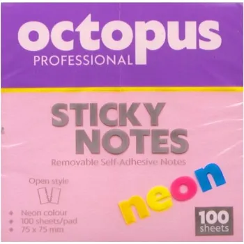 Bločky samolepicí 100 listů, neonové magenta