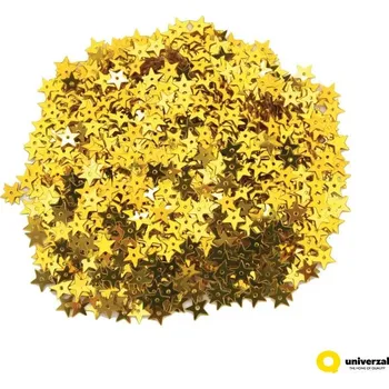 Konfeta Dekorativní konfety hvězdy zlaté 7x7mm