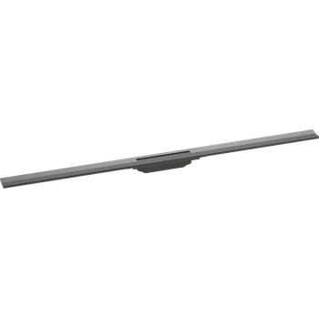 Odvodňovací žlab Hansgrohe RainDrain Flex Vrchní sada sprchového žlabu 1200, zkracovatelný, pro instalaci volně na plochu, kartáčovaný černý chrom 56047340
