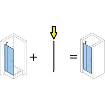 Hüppe Astra - Doplňková sada pro niku, Black Edition PX0904.123