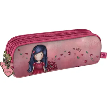 Penál Penál/pouzdro se 3 zipy Santoro London - Love Grows, Rozměry: 23 x 8 x 6,5cm