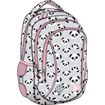 Školní batoh Volnočasový batoh St.RIGHT 15-Panda Grey, 3 komorový, BP26, 20l, rozměry: 39 x 27 x 17 cm