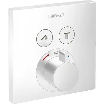 Vodovodní baterie Hansgrohe ShowerSelect termostat pod omítku pro 2 spotřebiče, matná bílá 15763700