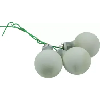 Skleněná dekorační baňka matná - 3 ks