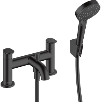 Vodovodní baterie Hansgrohe Vernis Blend 2-otvorová baterie na okraj vany s přepínacím ventilem a ruční sprchou Vernis Blend Vario, matná černá 71461670