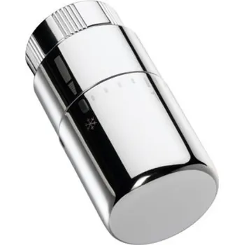 Hlavice pro radiátor Zehnder Příslušenství - Termostatická hlavice Design Line s integrovaným kapalinovým čidlem, chrom 841278