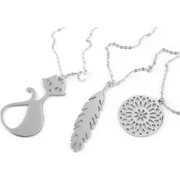 Náhrdelník Impress Jewelry Náhrdelník pírko stříbrná