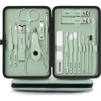 Sada na manikúru i pedikúru Vanda 18ks v mentolovém pouzdře