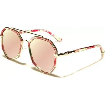 Sluneční brýle AVIATOR Dámské Ploché Sluneční brýle Růžové zrcadlovky