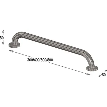 Madlo do koupelny Pevné madlo (nerez), 300mm