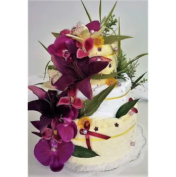 Veratex Textilní dort třípatrový, květ zvonky, Veratex