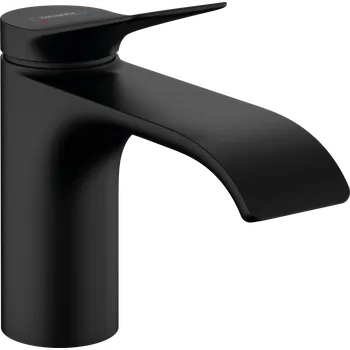 Vodovodní baterie Hansgrohe Vivenis Páková umyvadlová baterie 80 s odtokovou soupravou s táhlem, matná černá 75010670